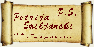 Petrija Smiljanski vizit kartica